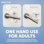 Jool Baby Door Lever Locks (4 Pack) Prevent Toddlers from Opening Door Handles - Easy One Hand Adult Access