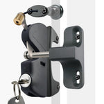 Gate Latch Door Latch with Pull Cable Opened Two-Sided Lockable Door Latch Durable,Versatile & Secure for Metal,Wood,and Vinyl Fence,for Privacy Fence,Outdoor Fence,Barn Door Lock,Wooden Fence(Black)