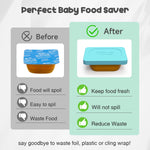 Morlike Baby Food Lids Compatible with Gerber Food Containers, Silicone Container Lid for Baby Food Storage, Reusable and Dishwasher Safe, BPA Free - Lids Only (4 Pack, 4 Color)