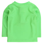 RUGGEDBUTTS® Baby/Toddler Boys Long Sleeve Rash Guard Swim Shirt w/UPF 50+ - Neon Honeydew, 3-6m