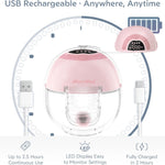 MomMed S33 Wearable Breast Pump – Double Hands-Free Electric Breast Pump with 4 Modes, 9 Suction Levels, Night Light, Portable Quiet & Rechargeable, 17/19/21mm Flange Inserts (Pink, 2 Pack)