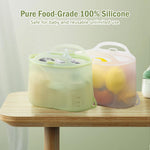 Silicone Travel Bottle Sterilizer Bags | 2000ml Microwave Steam Sterilizer Bags for Baby Bottles, Breast Pump & Pacifiers, Reusable Steam Sterilizing Bags for Travel and Home Use（Clear Green）