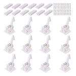 Vmaisi 12 Pack Cabinet Locks Child Safety Latches - Baby Proofing Cabinets Drawer Lock with Adhesive Easy Installation - No Drilling or Extra Screws (White)