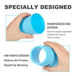 SEISSO Sport Stacking Cups Set，Stacking Cup Classic Speed Training Game for Kids Adults, Plastic Speed Stacking Cups Family Game Toy for Boy Girl Party Challenge Competition Travel Gift Blue 12Pack
