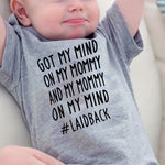 Loveternal Baby Girl Boy Clothes 6-9 Months Cute Outfits Romper Baby Stuff Mind on My Mommy Announcement Unisex Newborn Music Aunt Jumpsuit Short Sleeve Bodysuits Shower Gift