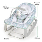 Ingenuity Keep Cozy 3-in-1 Grow with Me Vibrating Baby Bouncer Seat & Infant to Toddler Rocker, Vibrations & Toy Bar, 0-30 Months Up to 40 lbs (Pink Lily)