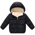 ANHDM Baby Boys Girls Thicken Winter Coat Toddler Fleece Warm Hooded Jacket Clothes, Black, 12-18 Months