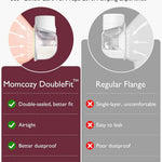 Momcozy Hands-Free Breast Pump S12 Pro, Wearable & Portable Pump with Soft DoubleFit Flange, 3 Modes | 9 Levels Double Electric Pump, Smart Display, 24mm, 2 Pack, Cozy White
