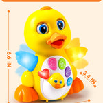 JOYIN Baby Toys Duck, Infant Dancing Crawling Musical Toys 18+ Months, Tummy Time Light Up Learning Duck with Music & Lights, Baby Easter Basket Stuffers Gifts