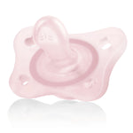 Chicco PhysioForma Mini Orthodontic Pacifier for Babies 0-2 Months, Ultra Light & Small, 100% Soft Silicone, Supports Breathing, One-Piece Design, Included Sterilizing Case, BPA Free, 2-Pack, Pink