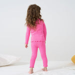 pureborn Baby Pajamas Set Pjs - Little Girl Long Sleeve Snug Fit Sleepwear 2pcs Watermelon Pink 12-18 Months