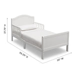 Delta Children Bennett Wood Toddler Bed - Greenguard Gold Certified, Bianca White