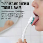Tung Brush Tongue Cleaner, Plastic Tung Scraper, Tongue Cleaning to Fight Bad Breath, Halitosis Defense, USA Made, 2-Pack