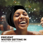 Extra Large Swim Cap - Swim Cap for Long Hair, Dreadlocks, Weaves, Hair Extensions, Braids, Curls & Afros - Silicone Swimming Cap for Women & Men, Keep Hair Dry (XL)