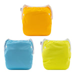ALVABABY Baby Swim Diapers 3pcs Large Size Reuseable Washable & Adjustable for Swimming Lesson & Baby Gifts Yellow Orange Blue3ZSWY19