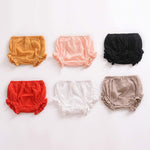 3PC Shorts Set Newborn Baby Girls Boys PP Pants Cotton Linen Blend Cute Floral Bloomers Triangle Shorts