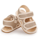 LAFEGEN Baby Boys Girls Summer Sandals Non Slip Soft Sole Outdoor Infant Toddler First Walker Crib Shoes(0-18Months) 0-6 Months Infant, 07 Khaki
