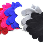 BaiX Toddler Boys and Girls Winter Knitted Writing Gloves, 1-3 Years Old, Black