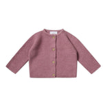 Stellou & friends 100% Cotton Cardigan Baby Sweaters 3-6 Months, Newborn Cardigan, Baby Girl Cardigan Sweater, Rose Pink
