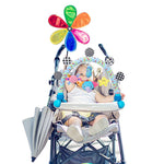 Caterbee Travel Arch Bassinet Mobile Toys for Infant & Toddlers,Clip on Stroller Toy Crib Accessory & Pram Activity Bar Toy for Indoor and Outdoor (Elephant)