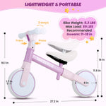 Toddler Balance Bike Toys for 2 Year Old Boys Girls, Baby Balance Bike with Adjustable Seat & Handlebar, No-Pedal Training Bike, Pre-School First Riding on Toys, Best Birthday Gifts for Kids