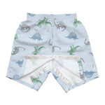 Easy-Change Eco Swim Trunks - Light Blue Dinos - 18mo