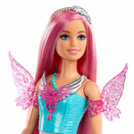 Barbie A Touch of Magic Fashion Doll, Malibu with Wing-Detailed Dress, 7-inch Long Colorful Hair, 2 Fantasy Pets & Accessories