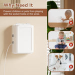 Mom's Choice Gold Awards Winner - EUDEMON 1 Pack Updated Baby Safety Electrical Outlet Cover Box Childproof Plug Cover - More Space for Large Plugs Easy to Install & Use (White)