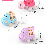 ZMZS Baby Girl Toy Cars for Babies, Push Cars for Toddlers Girls, Friction Powered Rattle and Roll Cars, Soft Rubber Rattle Toy Vehilces for Infant Boys Birthday