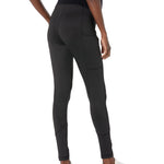Motherhood Maternity womens Performance Active Over the Belly and Post Partum Leggings, Jet Black, Large