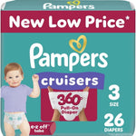 Pampers Diapers - Cruisers 360 - Size 5, 128 Count, Babyproof up to 100% Leakproof Pull-On Diaper