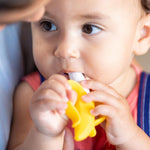 Nuby Nananubs Banana Massaging Teether – Baby Teething Toys 3 Months and Up, Silicone Teether for Sore Gums, Infant Toy, Baby Essentials, Brush, Travel Accessory, Gift for Babies