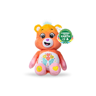 Plush toy with a heart design on a white background