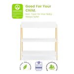 Delta Children Scout Changing Table - Greenguard Gold Certified, Bianca White/Natural
