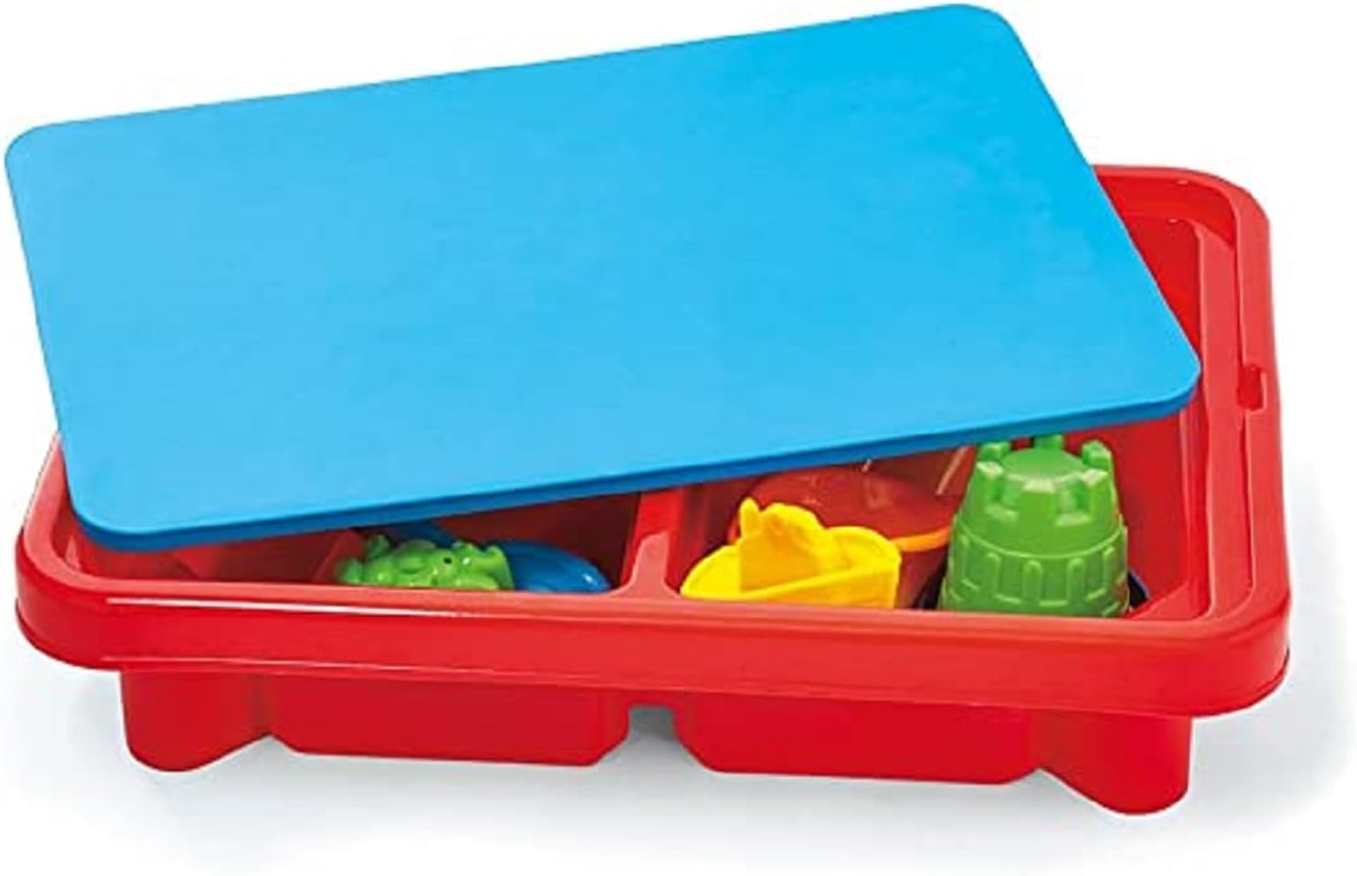 Toddler Sensory Kids Table with Lid | Sensory Bin | Kidoozie | Mega Block Compatible Lid | Indoor Outdoor Use , Red, G02521 17 x 12.5 x 11 inches