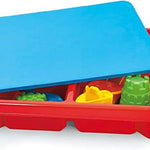 Toddler Sensory Kids Table with Lid | Sensory Bin | Kidoozie | Mega Block Compatible Lid | Indoor Outdoor Use , Red, G02521 17 x 12.5 x 11 inches
