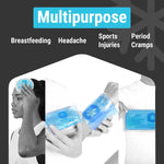 ICEWRAPS Reusable Multipurpose Gel Ice Packs in 4 Sizes - Hot Cold Pack for Kids Injuries, First Aid, Sport Injuries, Breastfeeding, Wisdom Teeth, Muscle and Joint Pain Relief - 7 Pack