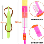 25 Sets LED Flying Set, 25 Slingshot+25 Glow Helicopter-50 Pcs, Flying Toy Outdoor Toys Glow in The Dark Party Supplies Party Favors for Kids 8-12,4-8