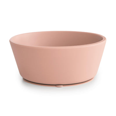 mushie Silicone Suction Bowl | BPA-Free Non-Slip Design (Blush)