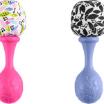 Fisher-Price Newborn Toys Rattle ‘n Rock Maracas, 2 Soft Musical Instruments for Developmental Play Babies Ages 3+ Months, Pink & Purple