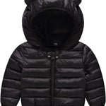 Winter Coats Puffer Padded Jacket for Toddler Boys Girls Kids Light Outwear Cute Bear Ears with Hoods Clothing