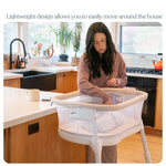 HALO® BassiNest® Lite – Breathable Baby Bassinet Slides Over Bed with Mesh Walls for Airflow & Visibility, Lowering Wall for Easy Access, Portable & Lightweight, Fits Most Beds