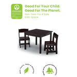 Delta Children MySize Kids Wood Table and Chair Set (2 Chairs Included) - Ideal for Arts & Crafts, Snack Time, Homework & More - Greenguard Gold Certified, Dark Chocolate, 3 Piece Set
