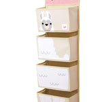 3 Sprouts Over The Door Baby Organizer - Essential Newborn Nursery Storage, Toy Organizer for Room and Closet - Bedroom Storage - Hooks Included, Llama