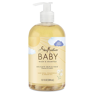 SheaMoisture Baby Wash & Shampoo bottle on a white background
