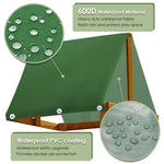 Gicov Swing Set Replacement Tarp Kids Playground Roof Canopy Waterproof Outdoor Replacement Sunshade Cover Backyard Playset Canopy Replacement Trap