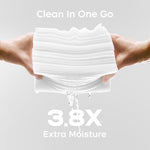 Bc Babycare Cloud Moist Baby Wipes, Thick & XL, 99% Water, Ultra-Hydrating, Unscented, Hypoallergenic for Sensitive Skin, Biodegradable, 3 Flip-Top, 240 Count