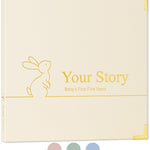 Baby Book Keepsake Boy or Girl Timeless Baby Memory Book First 5 Years for Baby Shower Gender Neutral Baby Scrapbook New Mom Gift Baby Journal from Birth to Age 5 Milestone Book Beige