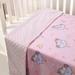 Donsonny Baby Blanket for Boys Girls Soft Minky with Double Layer Dotted Backing, Cartoon Printed 30 x 40 Inch Toddler Blanket (Rainbow Horse)