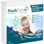 PlushDeluxe Premium Bamboo Mattress Protector – King Size, Waterproof, & Ultra Soft Breathable Noiseless Washable Bed Mattress Cover for Comfort & Protection - White